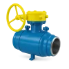 Кран стальной шаровой КШ.Ц.П.Р.GAS.200.025.П/П.01 DN 200 мм PN 2,5 МПа с редуктором
